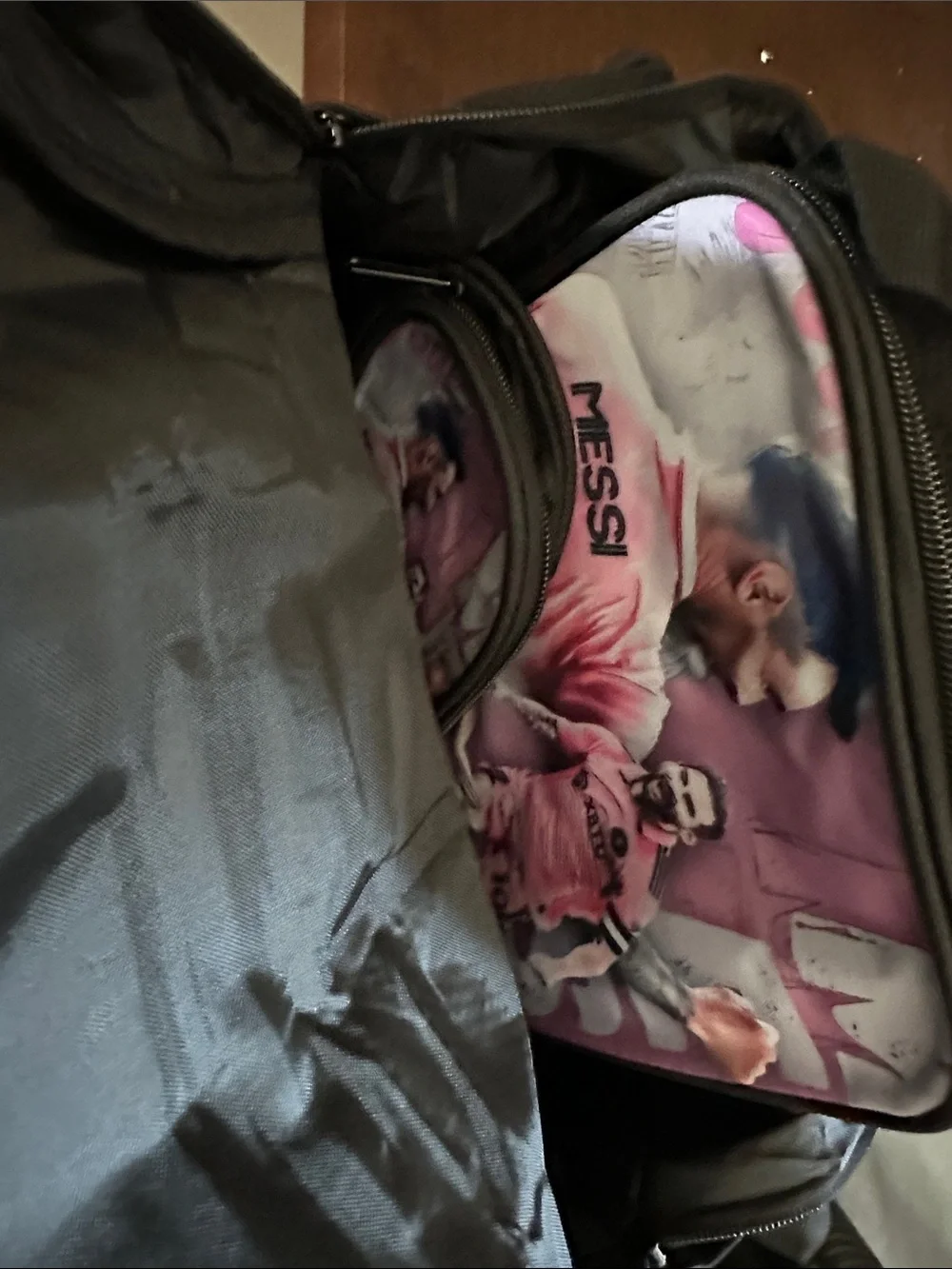 Youth MESSI Pink Soccer Graphic Backpack